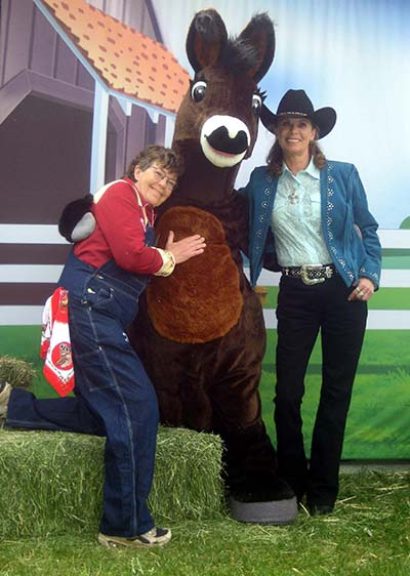 Meredith, Bonnie and Jasper at Bishop Mule Days in Bishop, California.